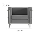 thumbnail image 6 of Flash Furniture Hercules Regal Series Contemporary Gray LeatherSoft Chair with Encasing Frame, 6 of 9