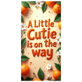 thumbnail image 2 of LUUFILx Little Cutie Baby Shower Banners Decor for Party Decorations and Backdrop Events with Orange Florals and Leaves Background for Festive Celebrations, 2 of 9
