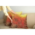 thumbnail image 3 of Ambesonne Orange Throw Pillow Cover 2 Pack, Grunge Retro Mosaic, 18", Orange Yellow, 3 of 6