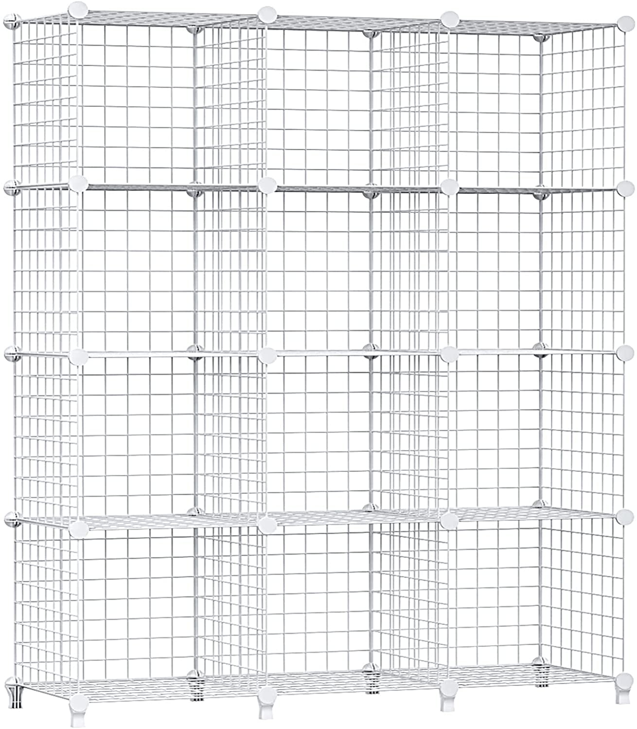 YIGOU Wire Cube Storage Organizer, 12 Cube Metal Closet Organizers and