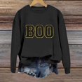 thumbnail image 2 of Women's Crewneck Sweatshirts Long Sleeve Boo Letter Printed Halloween Tops Gothic Fall Pullover Clothes 2025, 2 of 4