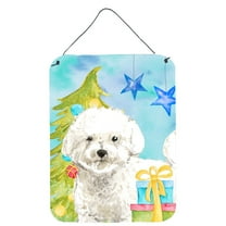 Christmas Tree Bichon Frise Wall or Door Hanging Prints