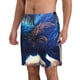 thumbnail image 2 of Balery Moonlit Blue Wolf Traje de Baño Estilo Hawaiano para Hombre, Shorts de Secado Rápido con Bolsillos-3X-Large, 2 of 6