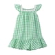 thumbnail image 1 of Vestido Beebay a cuadros con detalle de encaje verde, 7 años, 1 of 5