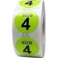 thumbnail image 1 of Hot Green Shoe Size 4 Stickers | 0.75" Inch Round | 500 Pack, 1 of 1
