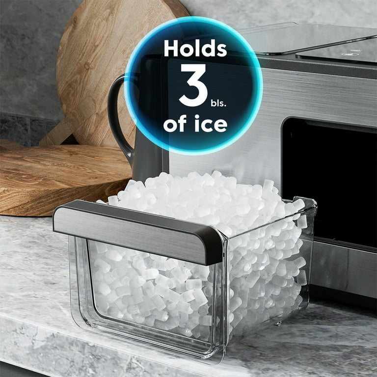 Freezimer Countertop Nugget Ice Maker Machine, 40lbs/24h with Chewable Sonic  Ice Self-Cleaning, Silver 
