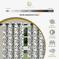 thumbnail image 4 of Leaves Patterned Blackout Curtain Panels, 26" x 84", Grey by Blue Nile Mills, 4 of 6