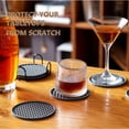 thumbnail image 6 of DISEN Drink Coasters Set of 6 with Holder, Silicone Coasters Tabletop Protection for Any Table Type, Wood, Stone Tables, Dishwasher Safe, Coasters for Drinks Fits Any Size of Drinking Glasses Gray, 6 of 6