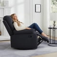 thumbnail image 2 of GAOHAPY Rocking Recliner Chair,Modern Swivel Glider Recliner Chair,Corduroy Fabric Upholstery Recliner,Manual Reclining Sofa Chair for Living Room,Office,Apartment,Dark Grey, 2 of 8