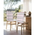 thumbnail image 3 of nqOlkjepod Pink Grey Stripe Chair Covers Set of 4, Decorative Chair Back Cover, Minimalist Farmhouse Striped Dining Room Chair Slipcovers Removable Chair Protectors Covers for Party Banquet, 3 of 7