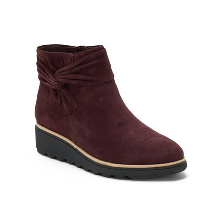 

UKAP Women Suede Twist Ankle Boots Winter Wedge Heel Boots Bootie Casual Shoes Zipper