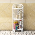 thumbnail image 3 of Étagère de Rangement d'Angle en Plastique à 3 Niveaux pour Salle de Bain, 3 of 5