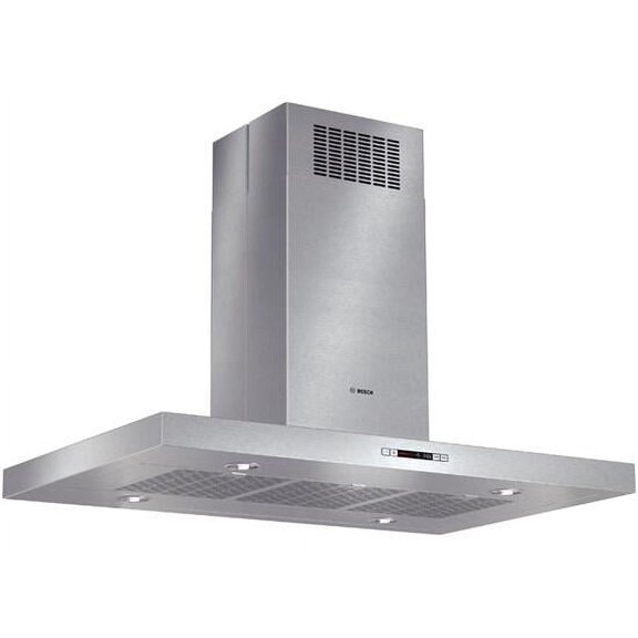HIB82651UC 42 800 Series Box Canopy Island Hood with 600 CFM Centrifugal Integrated Blower  4 Speed Touch Controls with LCD Display and Dishwasher-Safe Filters in Stainless Steel"