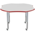 thumbnail image 5 of ECR4Kids 48in Clover Premium Thermo-Fused Adjustable Activity Table Grey/Red/Silver - Super Leg, 5 of 8
