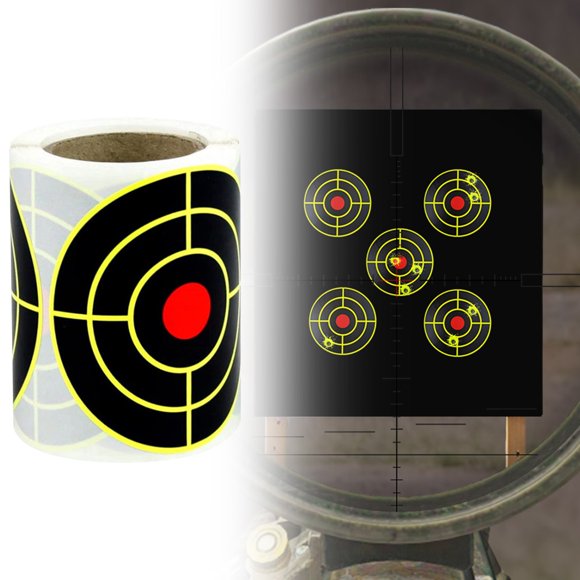 Hot Sale! Dusknt 1 Roll of Target Paper, Splatter Stickers 3 Inch Color Paper 100/200 Pcs Adhesive Shoot for Indoor or Outdoor Training