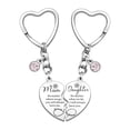 thumbnail image 2 of FENGGHAO 2 Piece Mother Daughter Heart Shape Matching Keychain Set Zinc Alloy Keyrings Mom and Daughter Gift for Mothers Day Birthday, 2 of 7