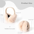 thumbnail image 6 of Plush Earmuffs for Women, Soft Warm Fluffy Ear Muffs for Winter, Foldable Faux Fur Ear Warmers with Flexible Band, Stylish Ear Wraps Covers, Gift for Christmas, 6 of 7