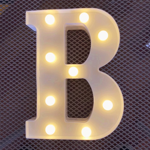 LED Marquee Letter Lights Sign, Light Up Alphabet Letter for Home Party Wedding Decoration B