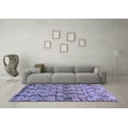 thumbnail image 3 of Ahgly Company Machine Washable Indoor Rectangle Abstract Blue Contemporary Area Rugs, 5' x 7', 3 of 4
