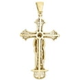 thumbnail image 3 of 14K Yellow Gold Round Diamond Jesus Crucifix Cross Pendant 2.45" Charm 0.55 CT., 3 of 6