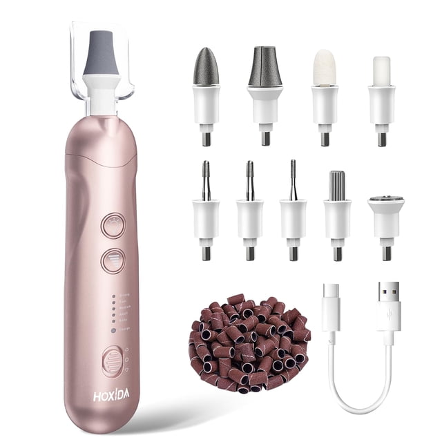 Set de manicura y pedicura Hoxida, lima de uñas eléctrica inalámbrica