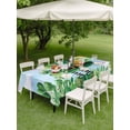 thumbnail image 2 of Rectangle Outdoor Tablecloth With Umbrella Hole And Zipper– St. Patrick's Day Waterproof Patio Table Cover for Party, Picnic, Backyard, 52"x70" , Leprechauns Green Clovers Hat Rainbow, 2 of 8