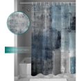 thumbnail image 3 of Gray Graffit Shower Curtain Gray Blue Art Brush Oil Painting Polyester Bath Curtain with plastic hooks Durable Waterproof Fabric Shower Curtain for Bathroom Home Decorations, 36"x72", 3 of 6
