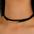 thumbnail image 3 of Collier Ras du Cou Classique Collier Colliers Légers Rétro Double Couche Ras du Cou Portable Mode Chaîne Couples Pendentifs Courts pour Or, 3 of 7