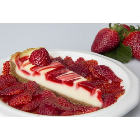 LAMINATED POSTER Strawberry Food Plate Fruit Platter Cheese Cake Poster Print 24 x (Best Mail Order Fruit Cake)
