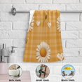 thumbnail image 6 of Orange Plaids Hearts Daisies Valentine Hand Towel Absorbent Bath Towels for Bathroom Sports Gym 28" x 14" Set of 2, 6 of 8