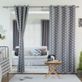 thumbnail image 2 of Quality Home Plus Print Room Darkening Curtains - Grey - 52"W x 84"L (Set of 2 Panels), 2 of 4