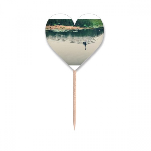 Ducks Lake Photography Toothpick Flags Heart Lable Cupcake Picks