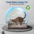 thumbnail image 4 of Lazynoon Stainless Steel Litter Box, Metal Cat Litter Box for Multiple Cats, Kitty, Odor Control, Non-Stick, 17" x 13" x 6", 4 of 7