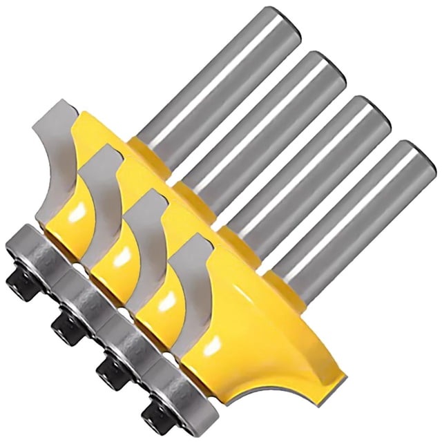 Broca Moldura con Balero zanco 1/4 MoldingDrill 4 Pzas 1-1/4 x 5/8" 5/16" Zanco Router Moldura con Balero VentDepot MXMOL-024