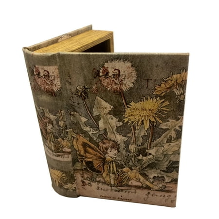 Vintage Fairy Book Box Leather Over Wood Secret Storage ...