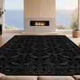 thumbnail image 2 of Design&I 3'x5' Ultra Soft Throw Mat, Victorian Insect With Filigree Frame And Skull Accents Gothic Flowing Dynamic None Fluffy Washable Easy Care Indoor rug for Bedside Hallway, 2 of 7
