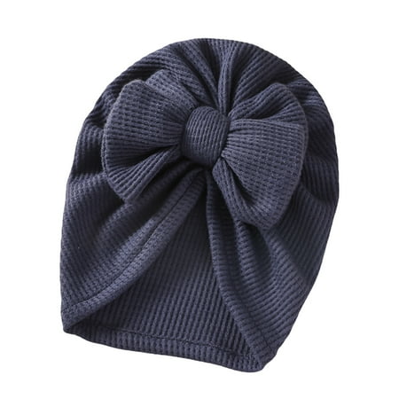 

Mubineo Newborn Baby Turban Hat Classic Bow Knot Beanie Cap Stretchy Head Wrap for Infants