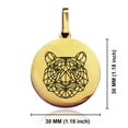 thumbnail image 2 of Stainless Steel Geometric Polygon Tiger Animal Round Medallion Keychain Circle Ring, 2 of 2