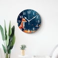 thumbnail image 4 of 12 Inch Wall Clock Battery Operated Silent Clock Decorative for Office, Kitchen, Outdoor, Living Room，Fox Flower Mushroom forest Pretty, 4 of 4