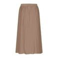 thumbnail image 7 of Generic Women's Flowy Midi Skirt Summer Pleated High Waisted Casual Button Front Skirts, 7 of 7