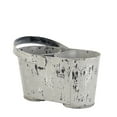 thumbnail image 6 of DecMode 12" x 7" White Metal Vintage Planter, 1 - Piece, 6 of 7