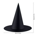 thumbnail image 3 of Mouliraty Halloween Witch Hat, Halloween Hat Cloth Wizard Hat, Party Hats for Adults Halloween Costume Accessories, Black, 3 of 6