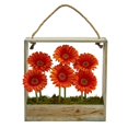 thumbnail image 1 of Gerber Daisy Garden Artificial Arrangement in Hanging Frame, Orange, 1 of 1