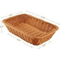 thumbnail image 5 of Wicker Bread Basket,2Pcs Handmade Woven Pantry Organizer, Tabletop Food Serving Baskets Trays, Bread Proofing Basket,Food Fruit Vegetables Sundries Storage Basket for Restaurant Bakery Family Party, 5 of 7