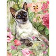 thumbnail image 1 of Carolines Treasures CDCO0033GF Siamois Chat dans le Drapeau de Roses Taille de Jardin, 1 of 3