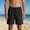 Black, variant on ​Men's Casual Sports Shorts with Zipper Pockets and Drawstring, Elastic Waist Lightweight Cargo Shorts for Work and Outdoor Activities Beige Size L
