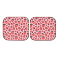 thumbnail image 3 of Uemuo Cartoon Strawberry Printed 2 PCS Car Windshield Sun Shade, Auto Sun Heat and UV Rays Blocker, Foldable Automotive Front Window Sunshade Protector, 3 of 7