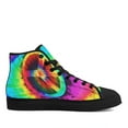 thumbnail image 2 of Hippie Peace and Love High Top Canvas Shoes Sneakers Black Size 5, 2 of 7