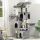 thumbnail image 1 of Árbol interior para gatos, torre para gatos con 2 plataformas y 3 cuevas para gatos esquí esquí Gafas de esquí, 1 of 5