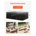 thumbnail image 2 of Patio Furniture Cover 74x47 Inch Waterproof Outdoor Table & Chair Cover, 2 of 9